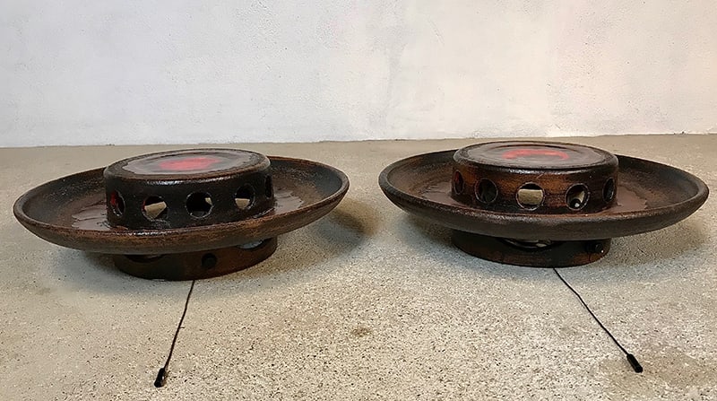 Large Scandinavian Ceramic Wall Lights, 1960s, Set of 2 - 14