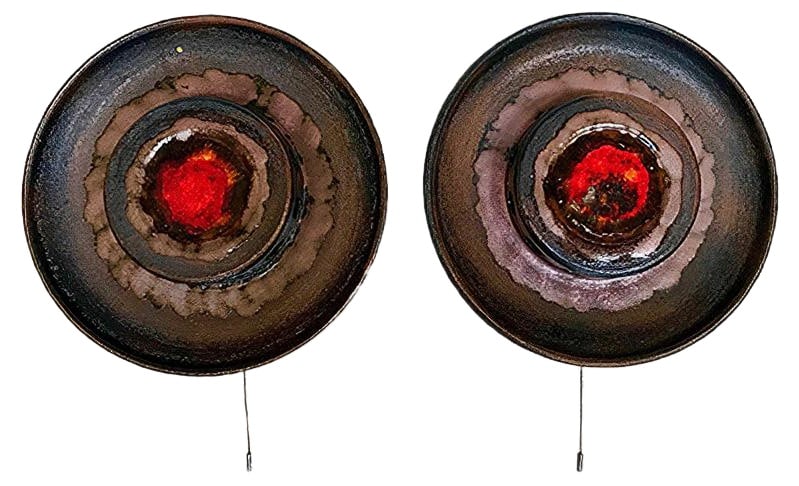 Large Scandinavian Ceramic Wall Lights, 1960s, Set of 2 (1 of 20)