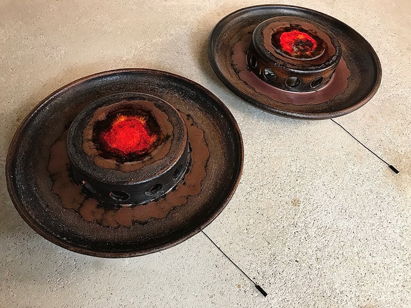 Large Scandinavian Ceramic Wall Lights, 1960s, Set of 2 - 8