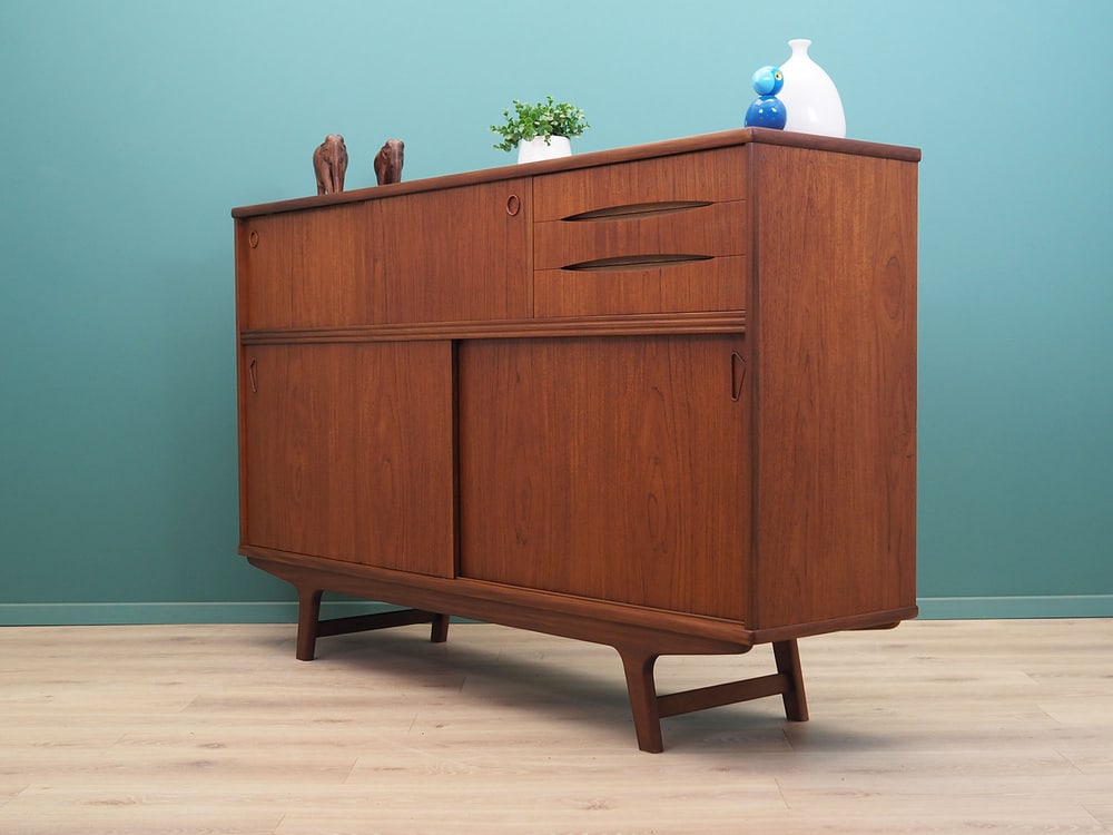 Vintage Danish Teak Highboard, 1960s - 4
