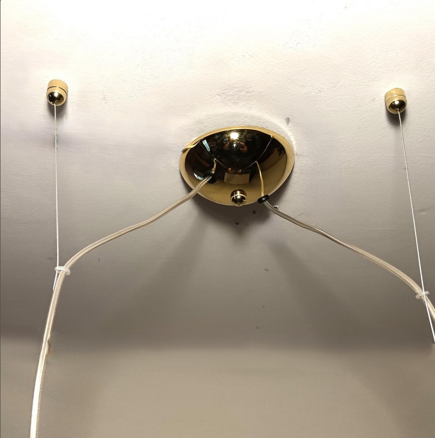 Vintage Pendant Light in Murano Gold Glass, 1990s - 6