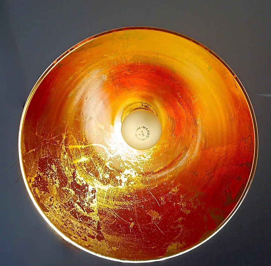 Vintage Pendant Light in Murano Gold Glass, 1990s - 8