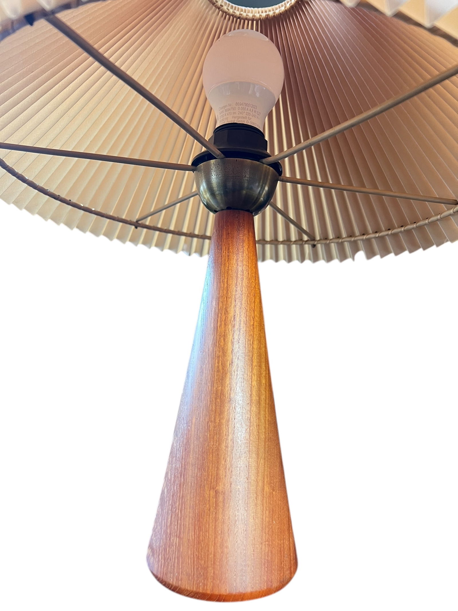 Teak Base Table Lamp from Nordiska Kompaniet, 1960 - 2