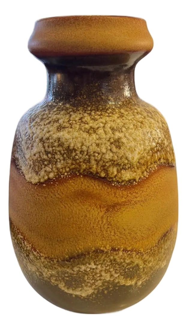 Large Fat Lava Vase from Dümler & Breiden, 1960s: Country of Manufacture: Germany Design Period: 1960 to 1969 Production Period: 1960 to 1969 Detailed Condition: Excellent — This vintage/antique piece is in near original condition. It may show