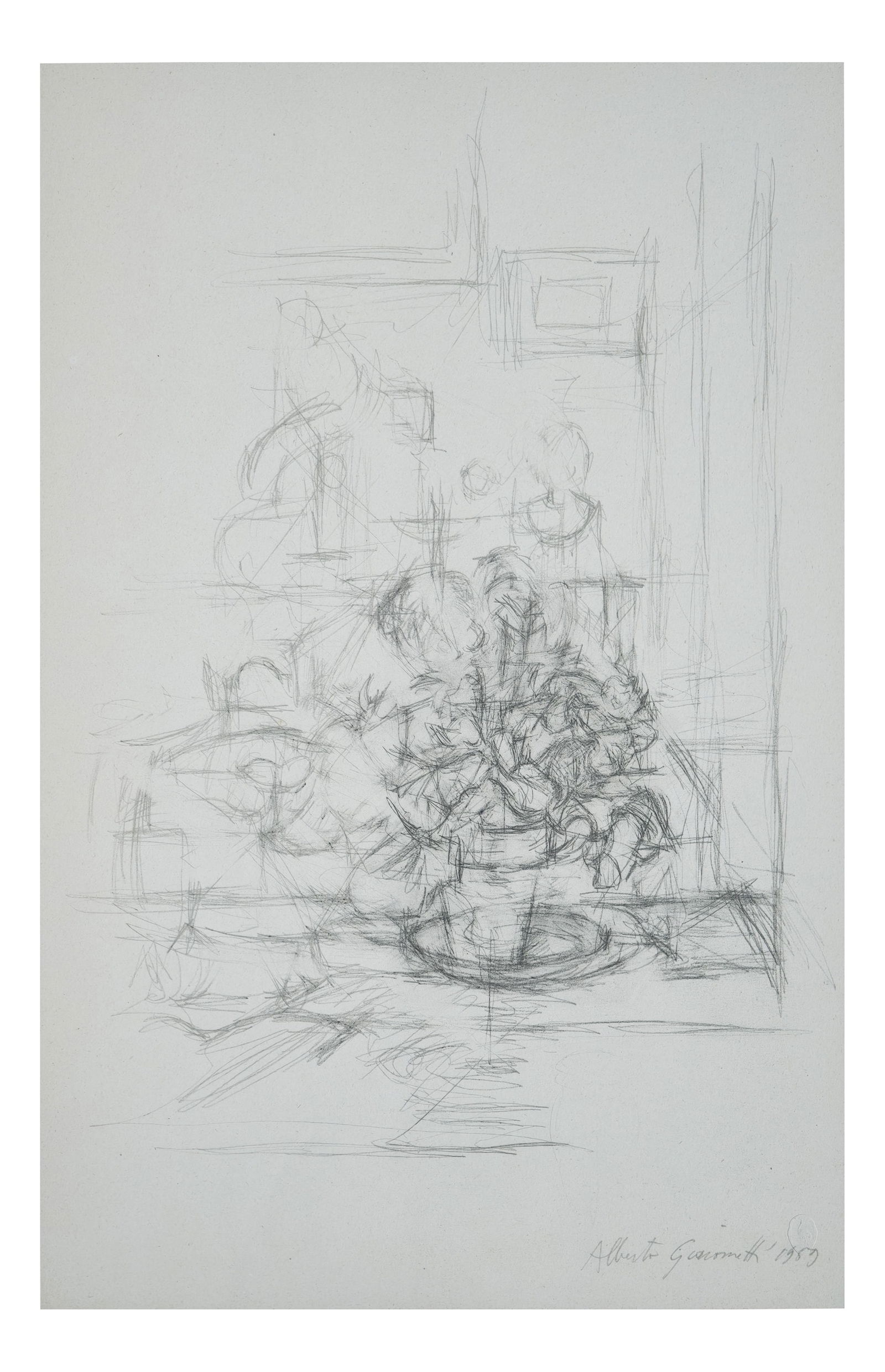 A. Giacometti, Vaso con Pianta, 1963, Lithograph (1 of 8)