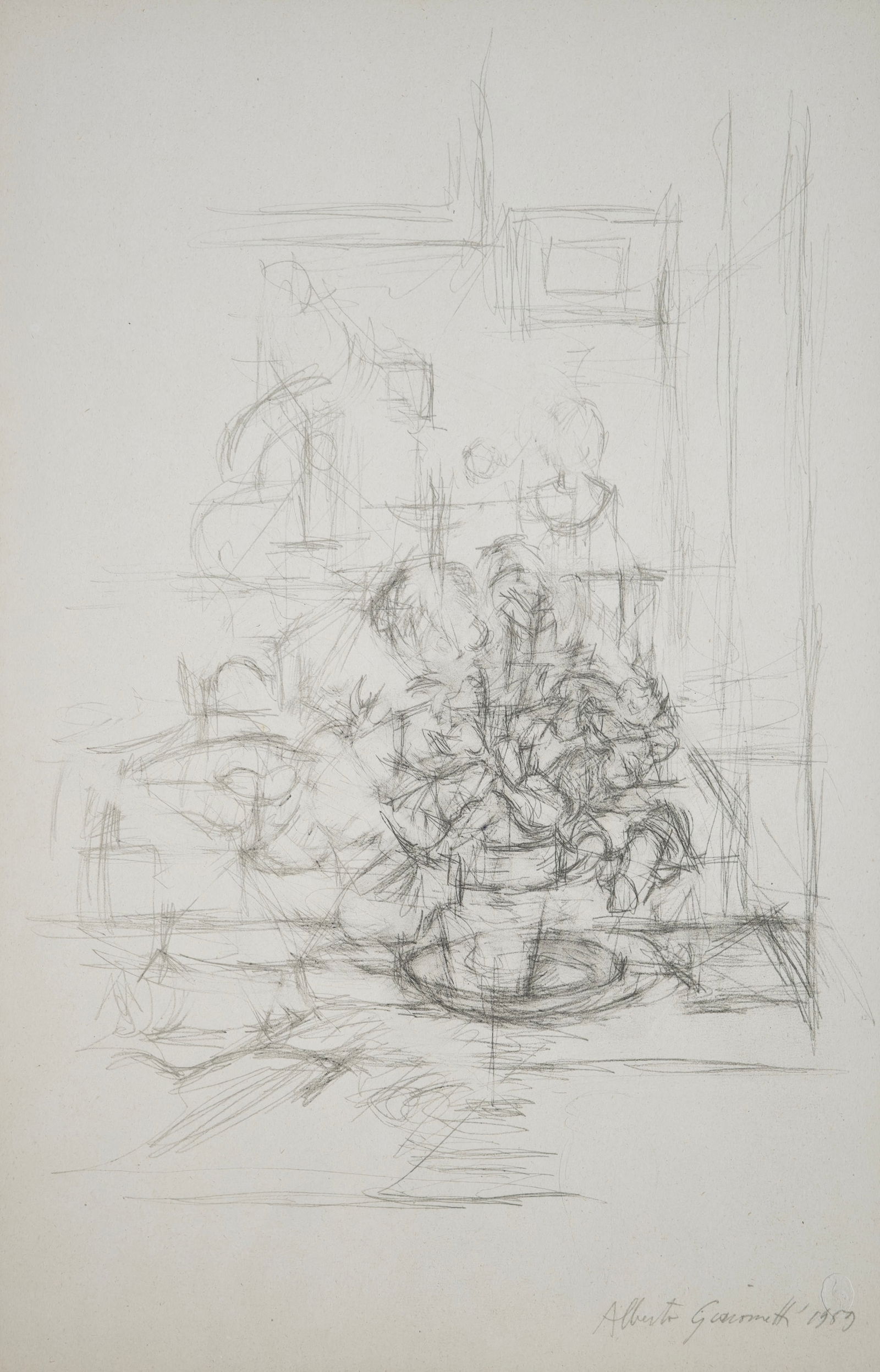 A. Giacometti, Vaso con Pianta, 1963, Lithograph - 5