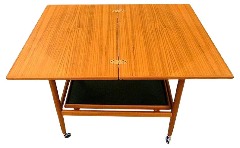 Folding Top Teak Serving Trolley by Arrebo Møbler (1 of 7)