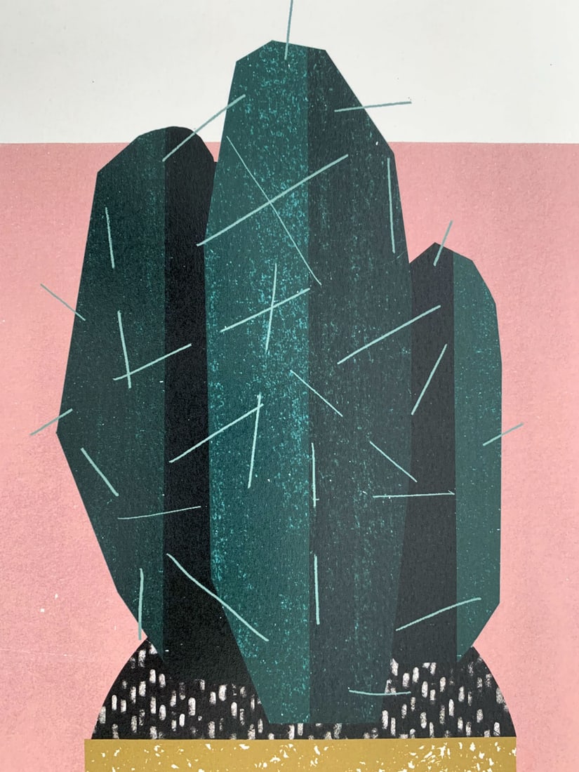 Joanna Gebal, Cactus, 2019, Screen Print & Paper - 4