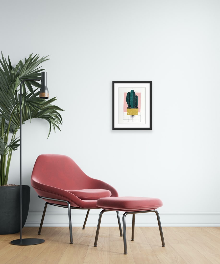 Joanna Gebal, Cactus, 2019, Screen Print & Paper - 6