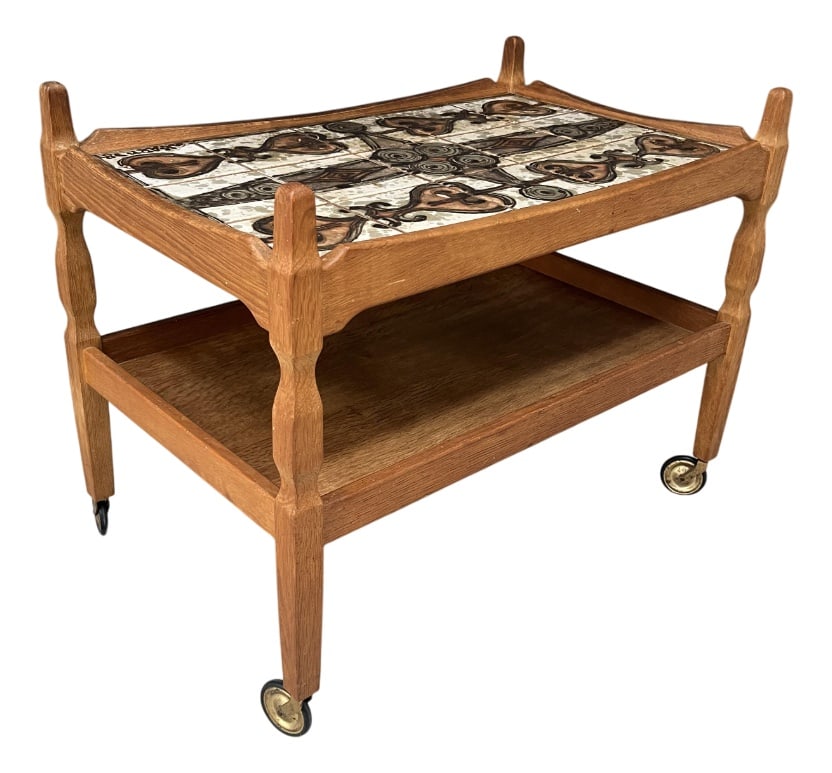 Tile Rolling Table by Henning Kjærnulf, 1960s (1 of 6)