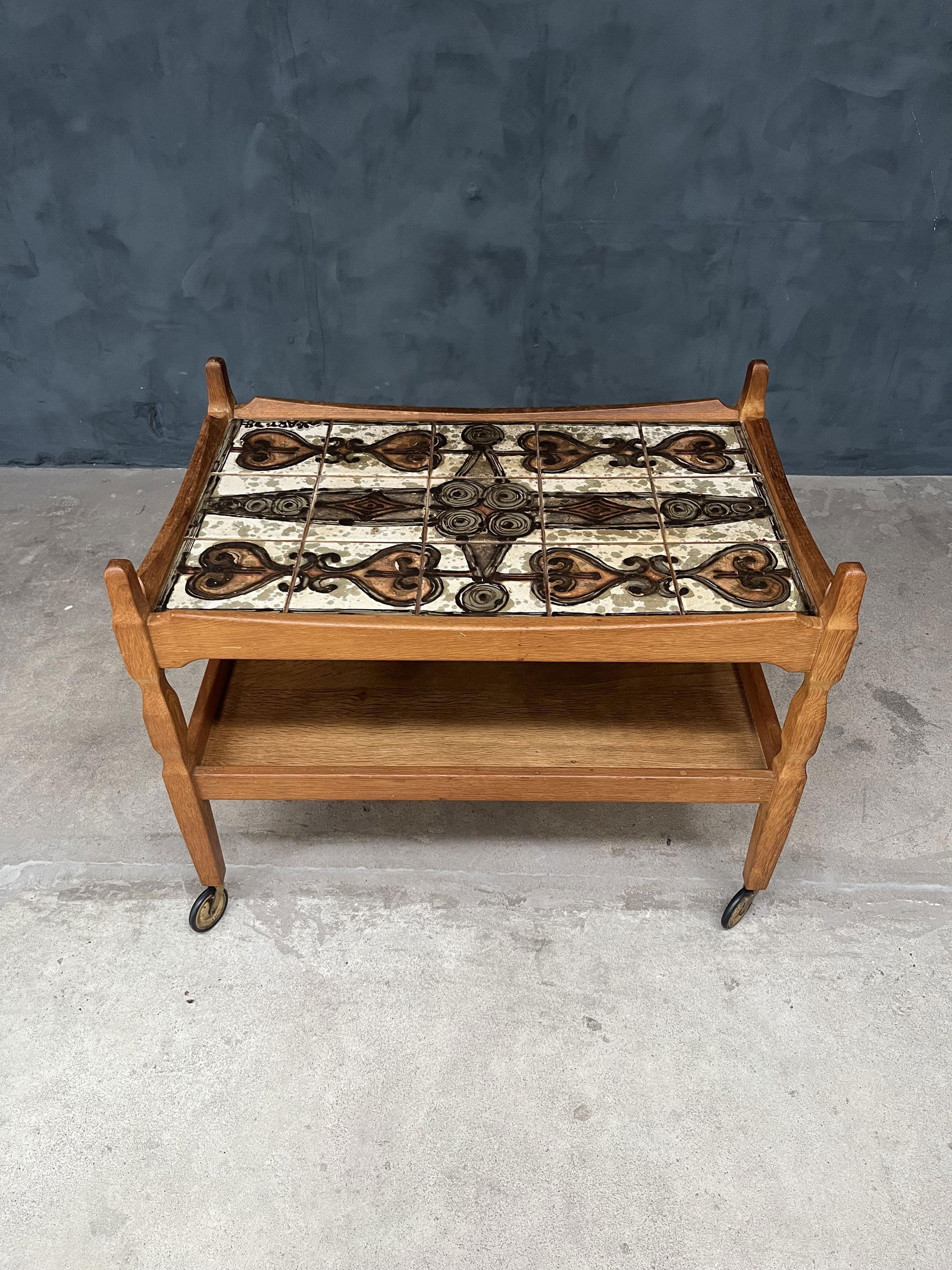 Tile Rolling Table by Henning Kjærnulf, 1960s - 3