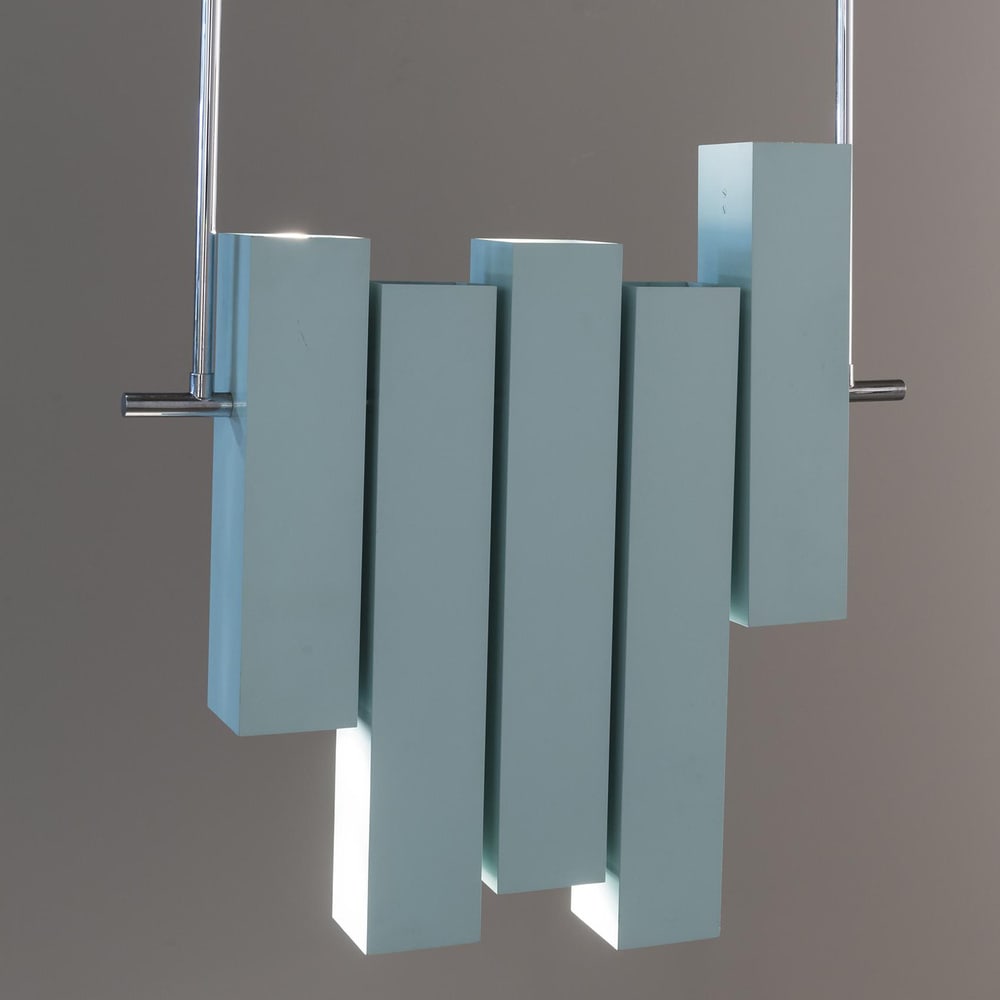 Lacquered Metal Prototype Chandelier from Lumi - 4