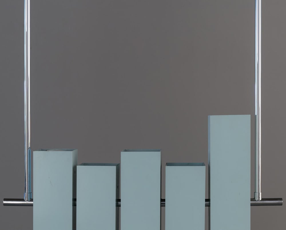 Lacquered Metal Prototype Chandelier from Lumi - 8