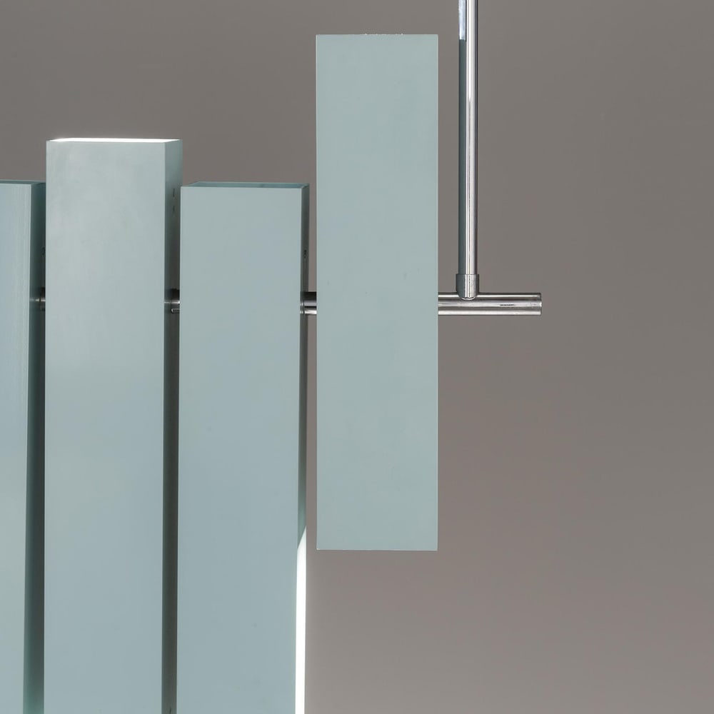 Lacquered Metal Prototype Chandelier from Lumi - 9