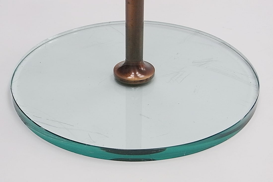 Glass & Brass Side Tables, 1960s, Set of 2 - 4