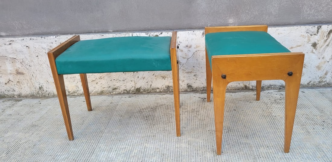 Stools in the style of Ico Parisi, 1950s, Set of 2 - 9
