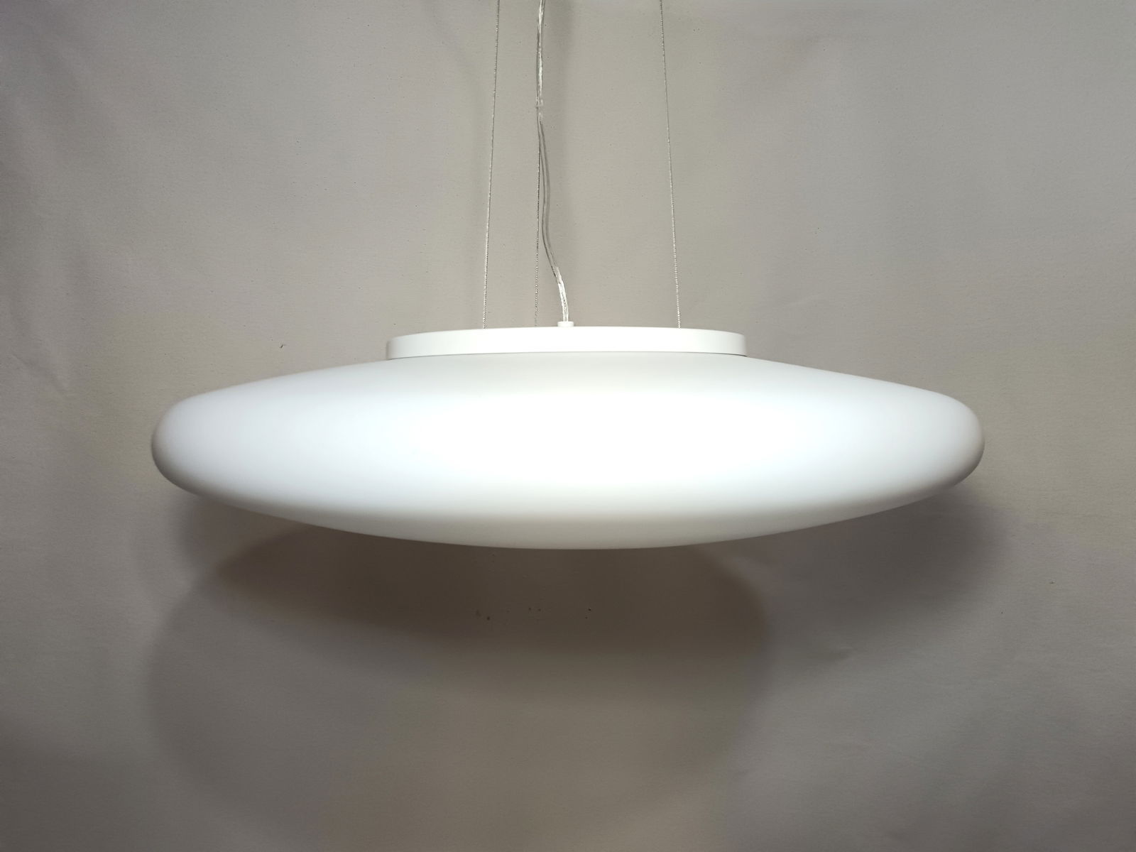 Large Pendant Light in Murano Opaline Glass, 1990s - 6