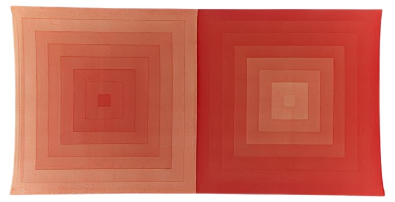 Large Square Cotton Velvet Wall Decor from Mira: Cotton velvet Square Large Designer: Verner Panton Year: 1969 Manufacturer: MIRA X, Suhr Country: Switzerland Measurements: H 120 cm W 240 cm D 5 cm Material: Cotton velvet, hand printed. Mounted on