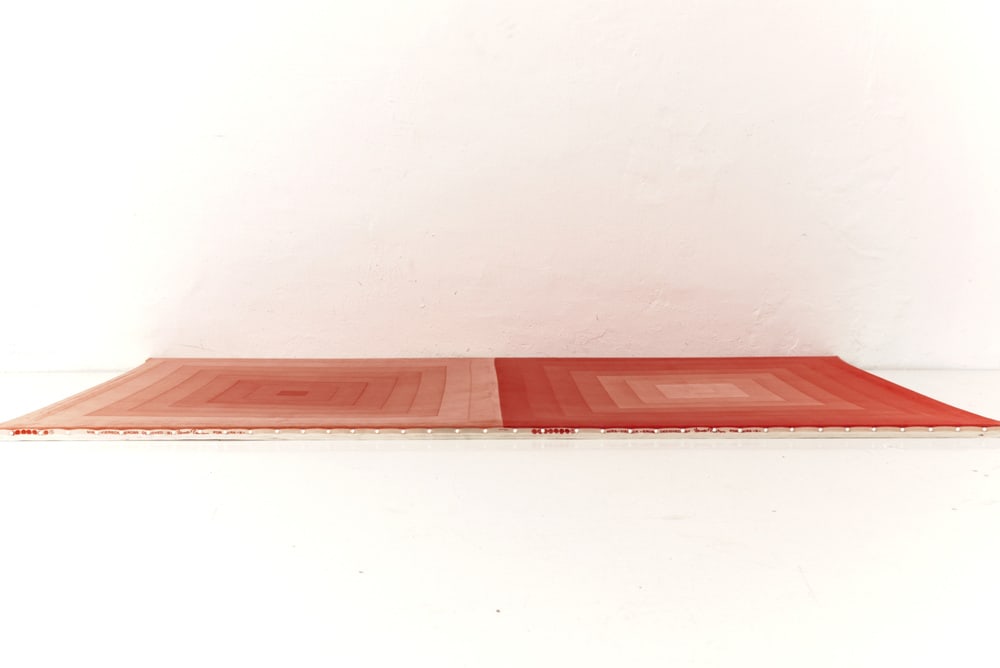 Large Square Cotton Velvet Wall Decor from Mira - 7