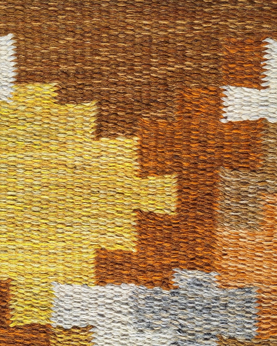 Large Rölakan Wool Rug by Ingegerd Silow, 1960s - 5
