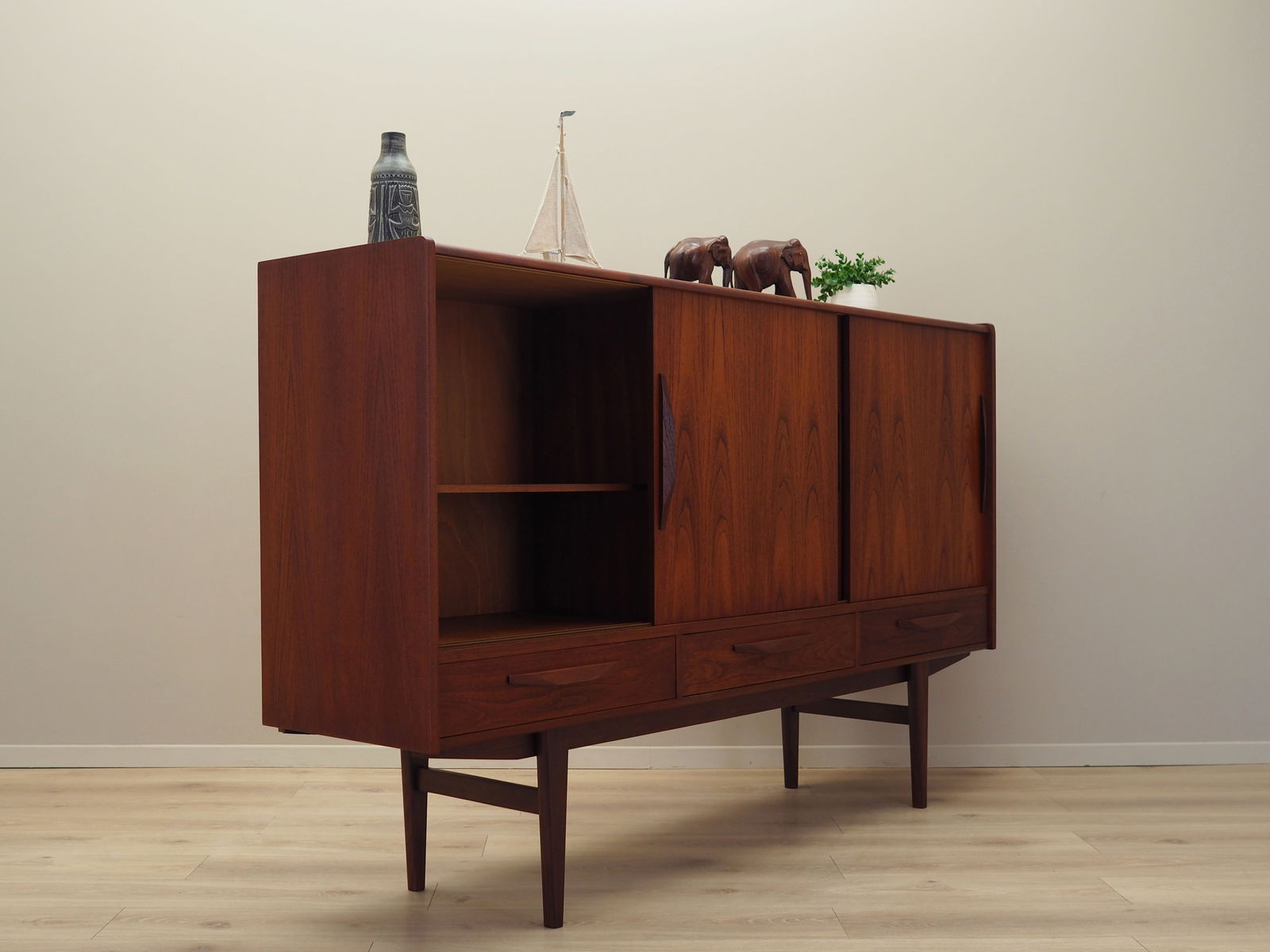 Danish Teak Highboard from ES Møbler, 1970s - 7