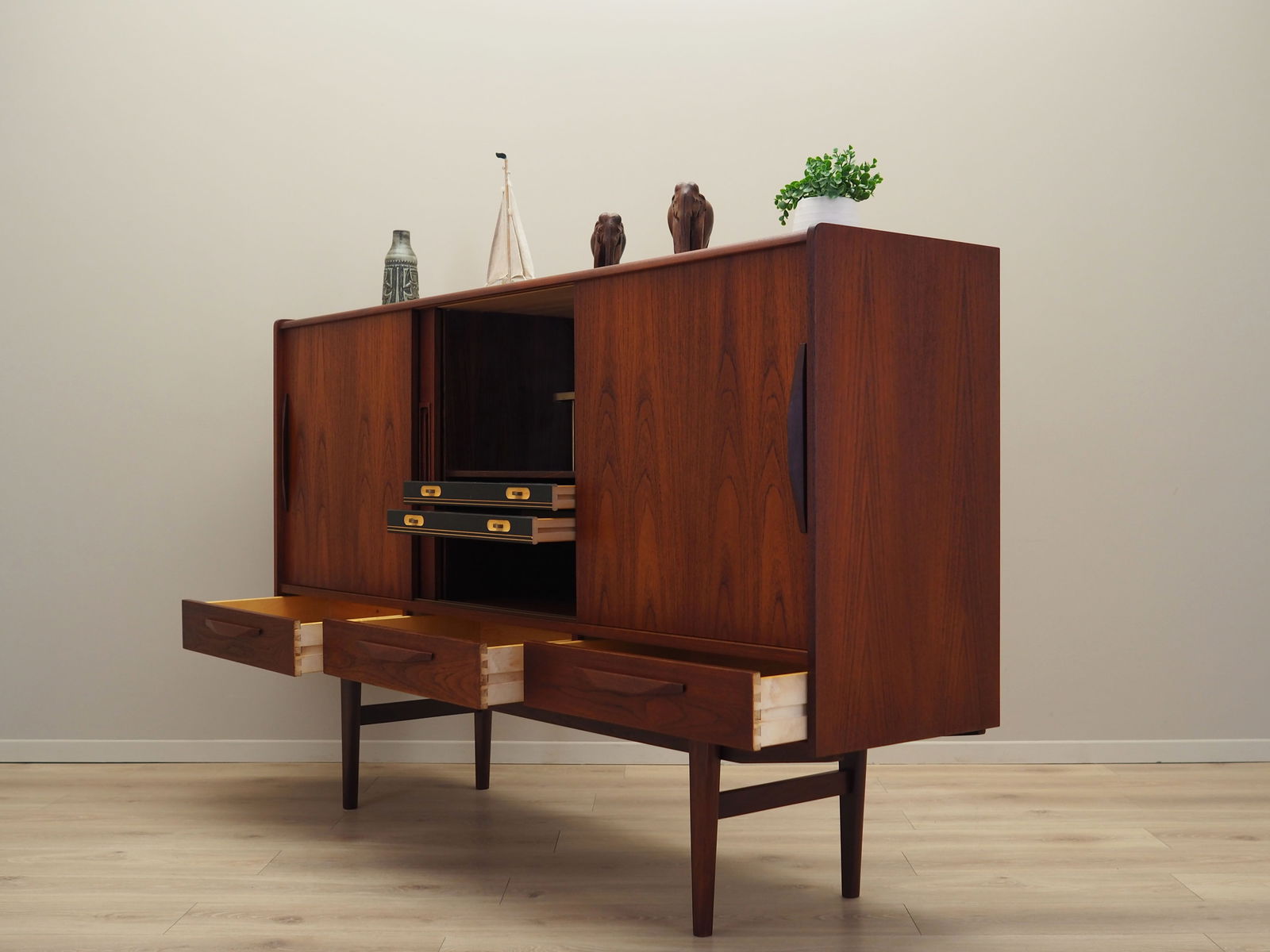 Danish Teak Highboard from ES Møbler, 1970s - 9
