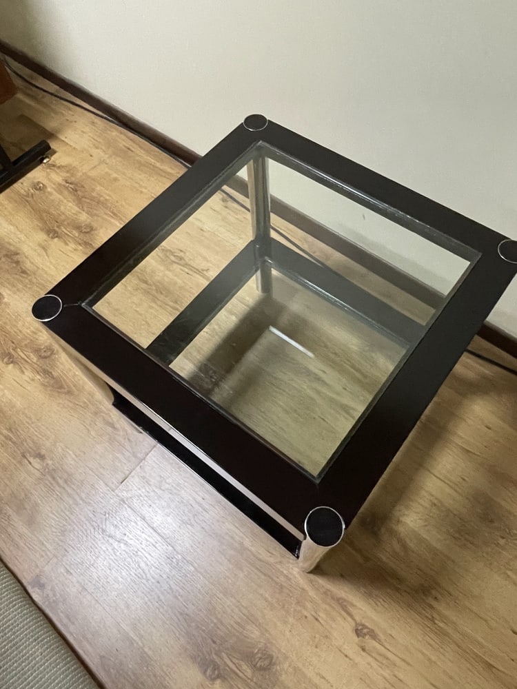 Vintage Glass & Metal Coffee Table, 1930s - 10