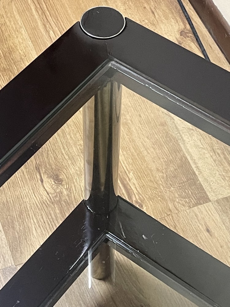 Vintage Glass & Metal Coffee Table, 1930s - 12