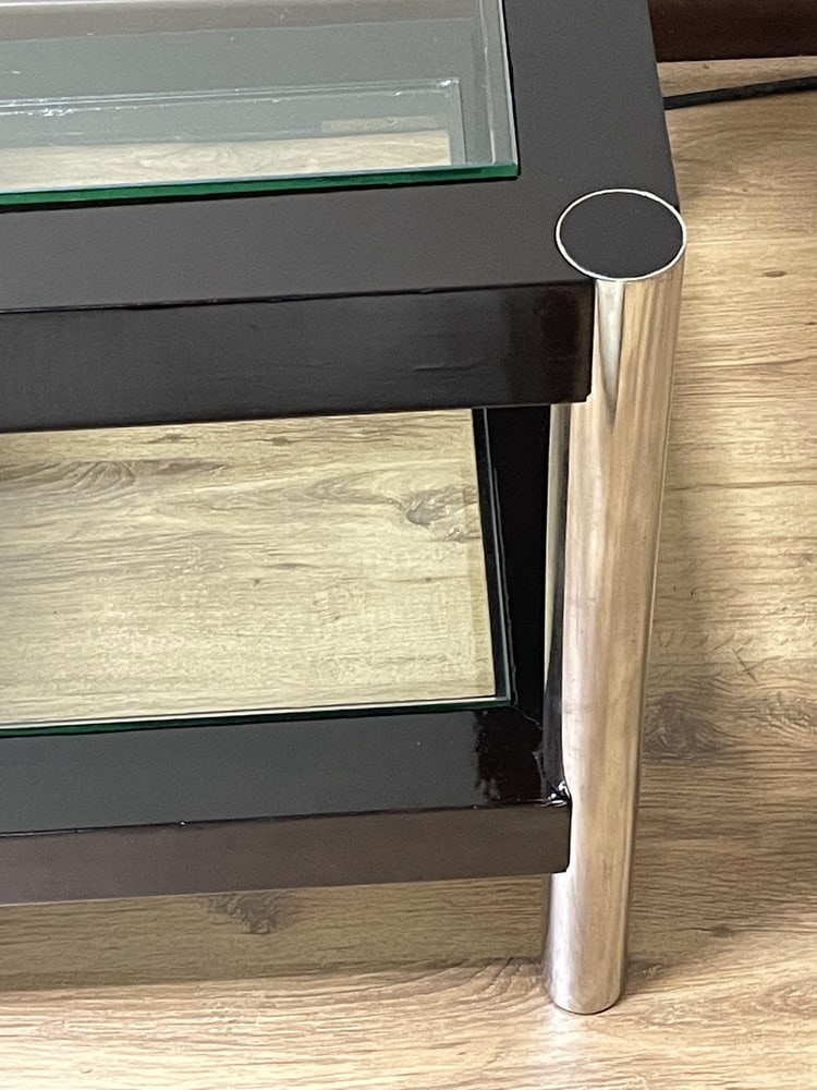 Vintage Glass & Metal Coffee Table, 1930s - 14