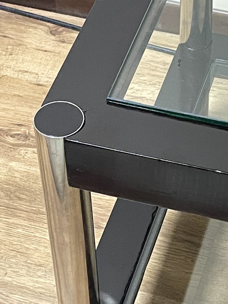 Vintage Glass & Metal Coffee Table, 1930s - 15