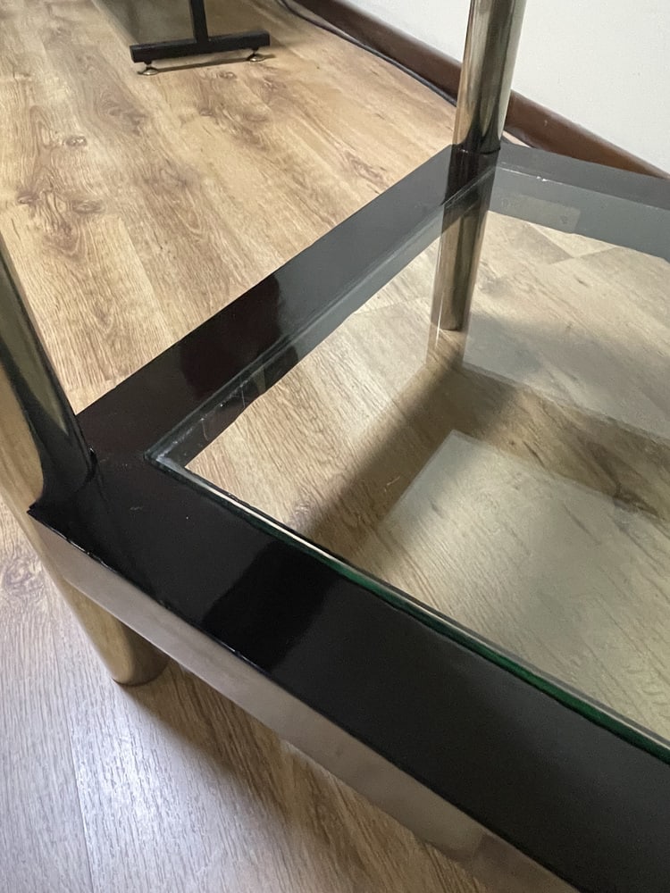 Vintage Glass & Metal Coffee Table, 1930s - 7