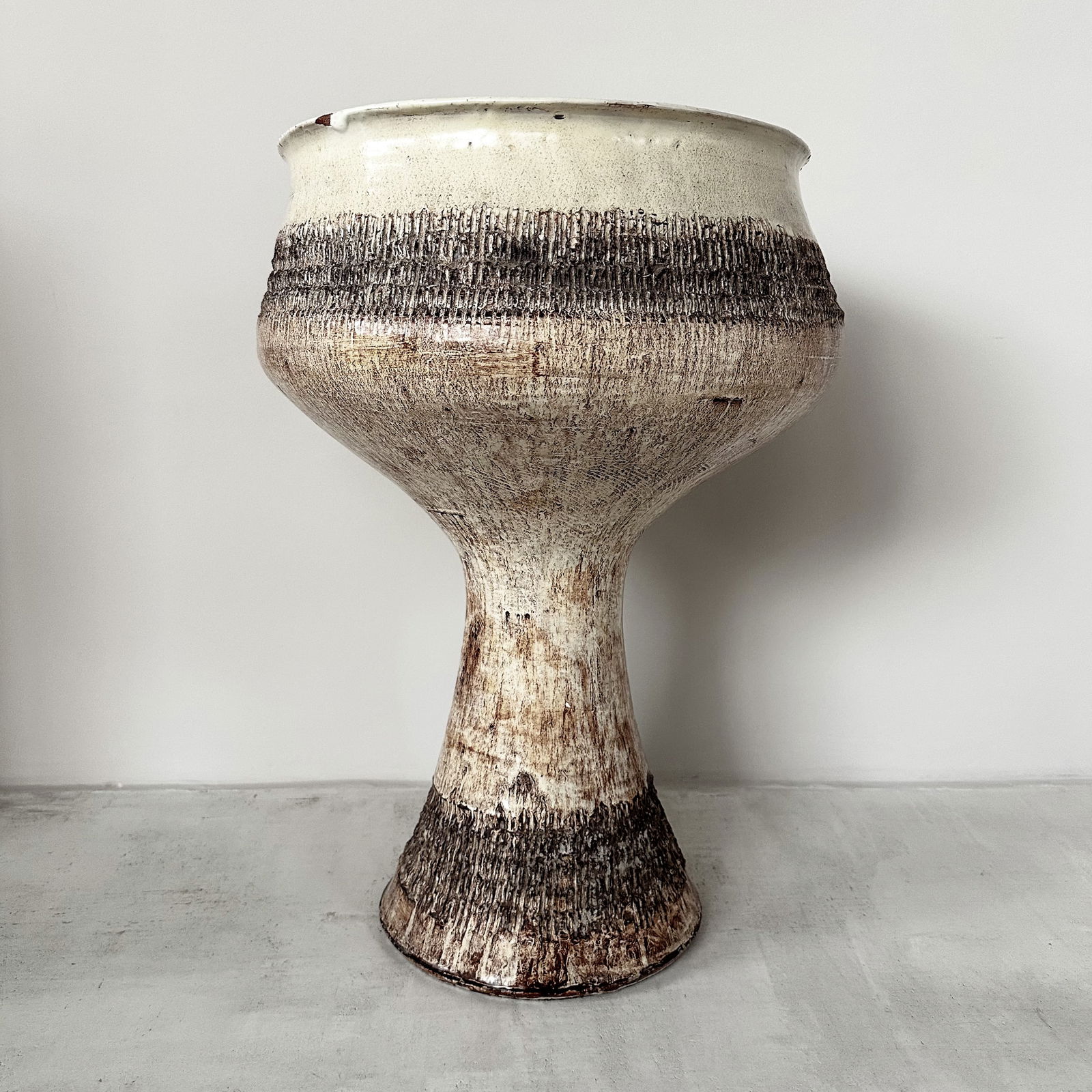 Vintage Ceramic Flowerpot by Magda Szemlér, 1970s - 2