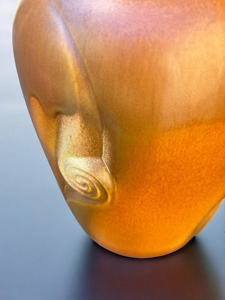 Large Bay Floor Vase in Brown Ceramic, 1960s - 6