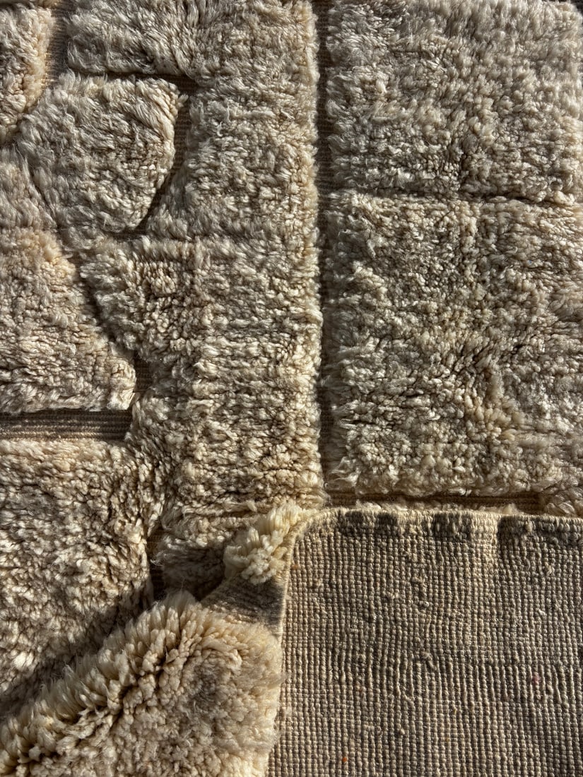 Large Moroccan Mrirt Beni Ouarain Wool Rug, 1990 - 10