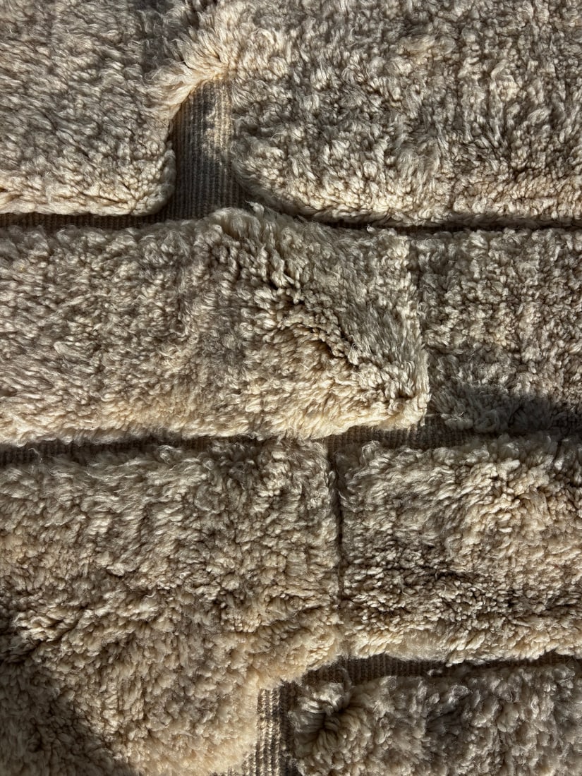 Large Moroccan Mrirt Beni Ouarain Wool Rug, 1990 - 3