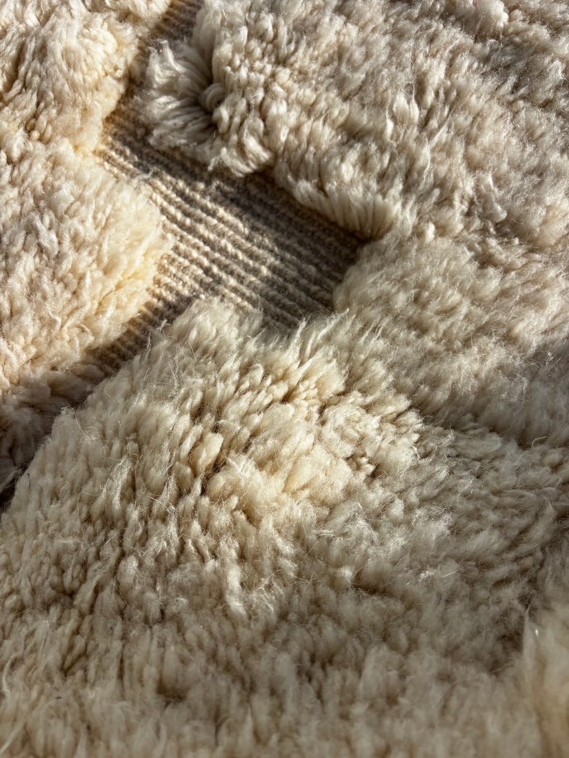 Large Moroccan Mrirt Beni Ouarain Wool Rug, 1990 - 5