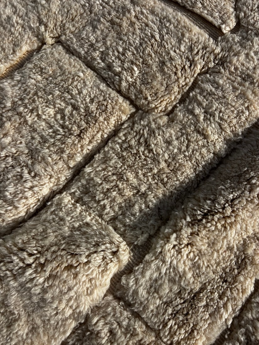 Large Moroccan Mrirt Beni Ouarain Wool Rug, 1990 - 6