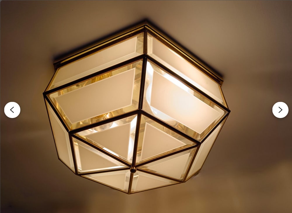 Mid-Century Modern Art Deco Ceiling Light, 1970s - 10