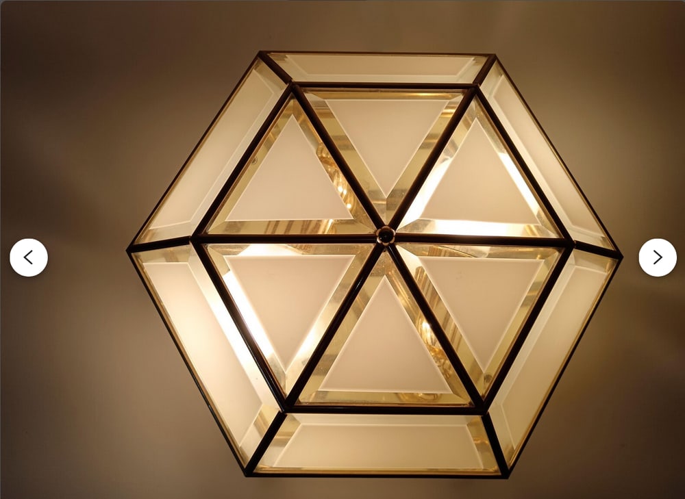 Mid-Century Modern Art Deco Ceiling Light, 1970s - 11