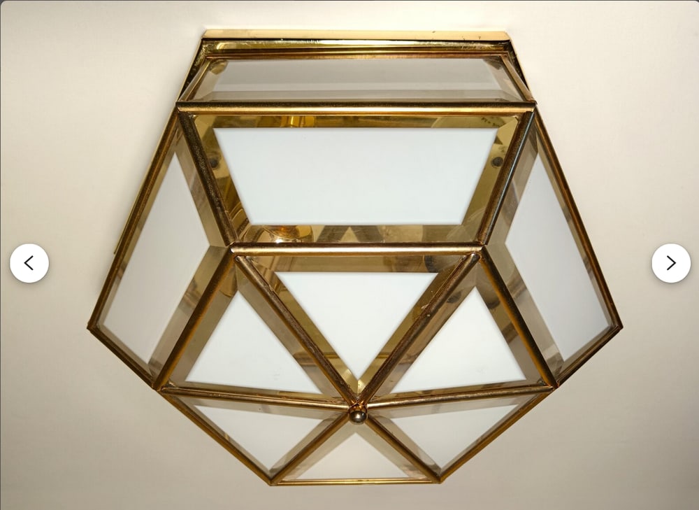 Mid-Century Modern Art Deco Ceiling Light, 1970s - 12