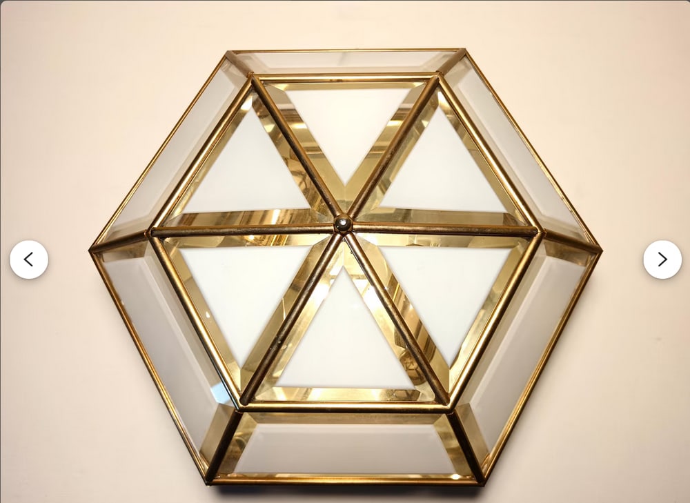 Mid-Century Modern Art Deco Ceiling Light, 1970s - 13