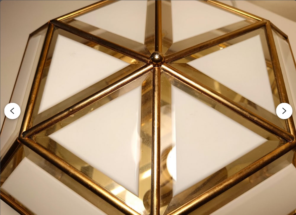 Mid-Century Modern Art Deco Ceiling Light, 1970s - 3