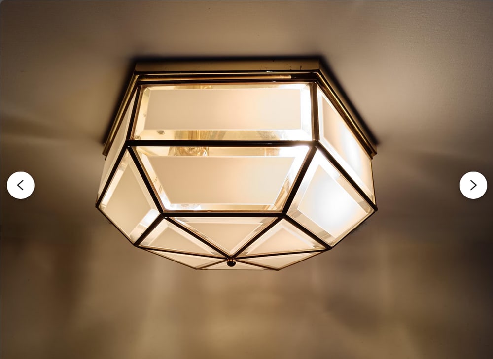 Mid-Century Modern Art Deco Ceiling Light, 1970s - 7