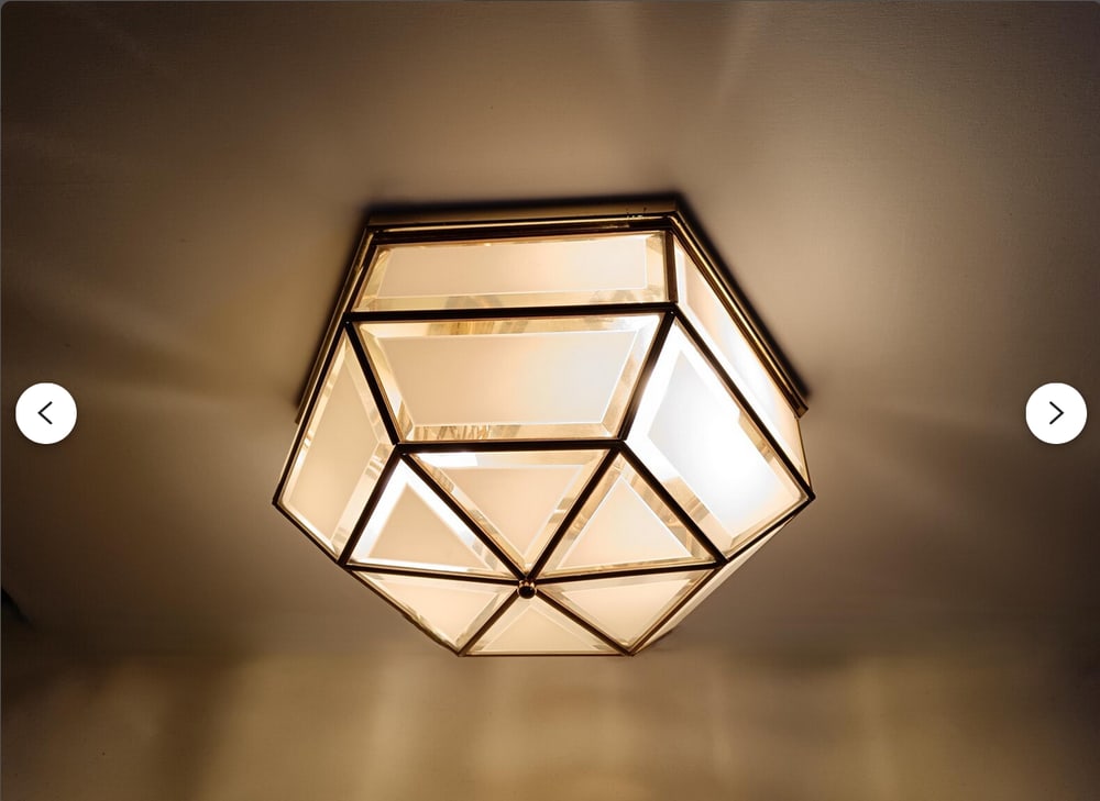 Mid-Century Modern Art Deco Ceiling Light, 1970s - 8