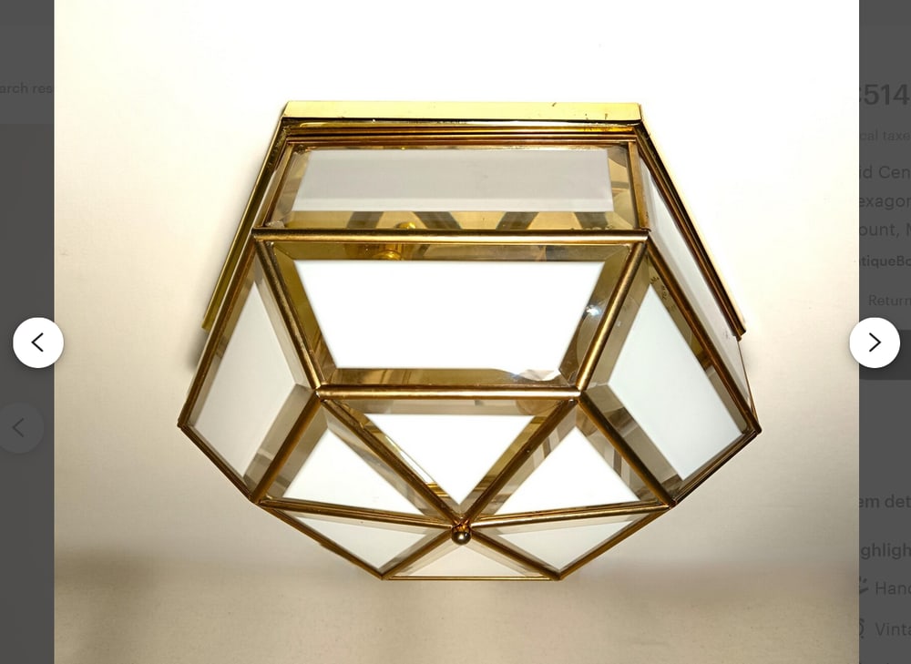 Mid-Century Modern Art Deco Ceiling Light, 1970s - 9