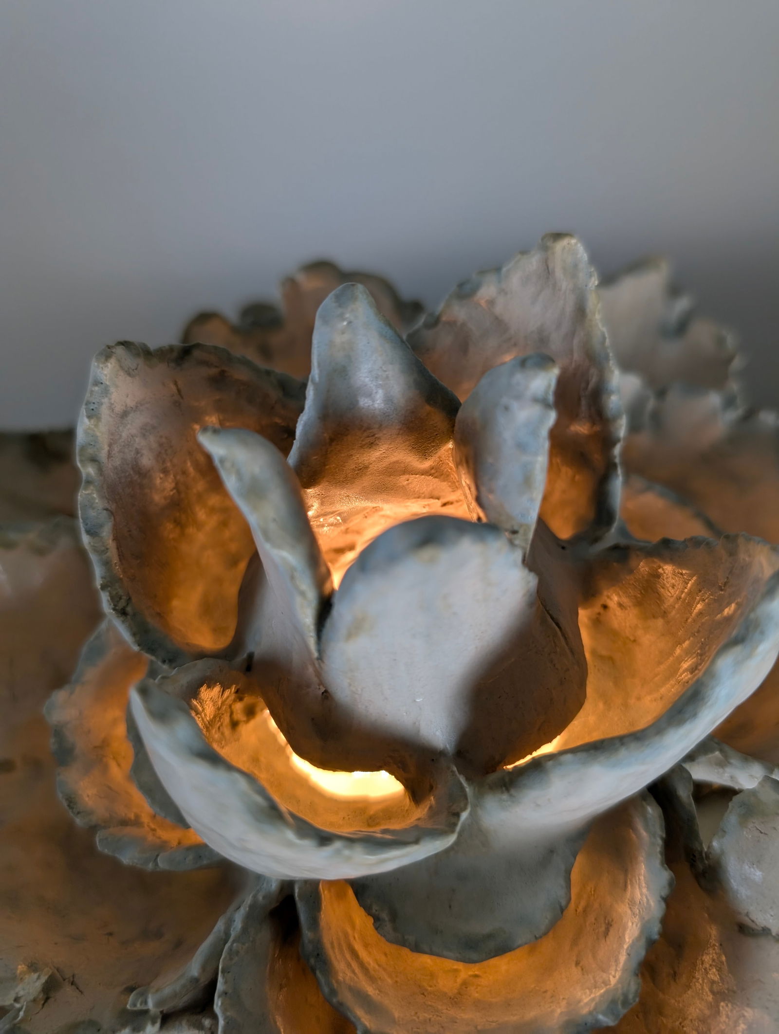 Glazed Ceramic Sculpture Lamp by Birthe Aksby - 11