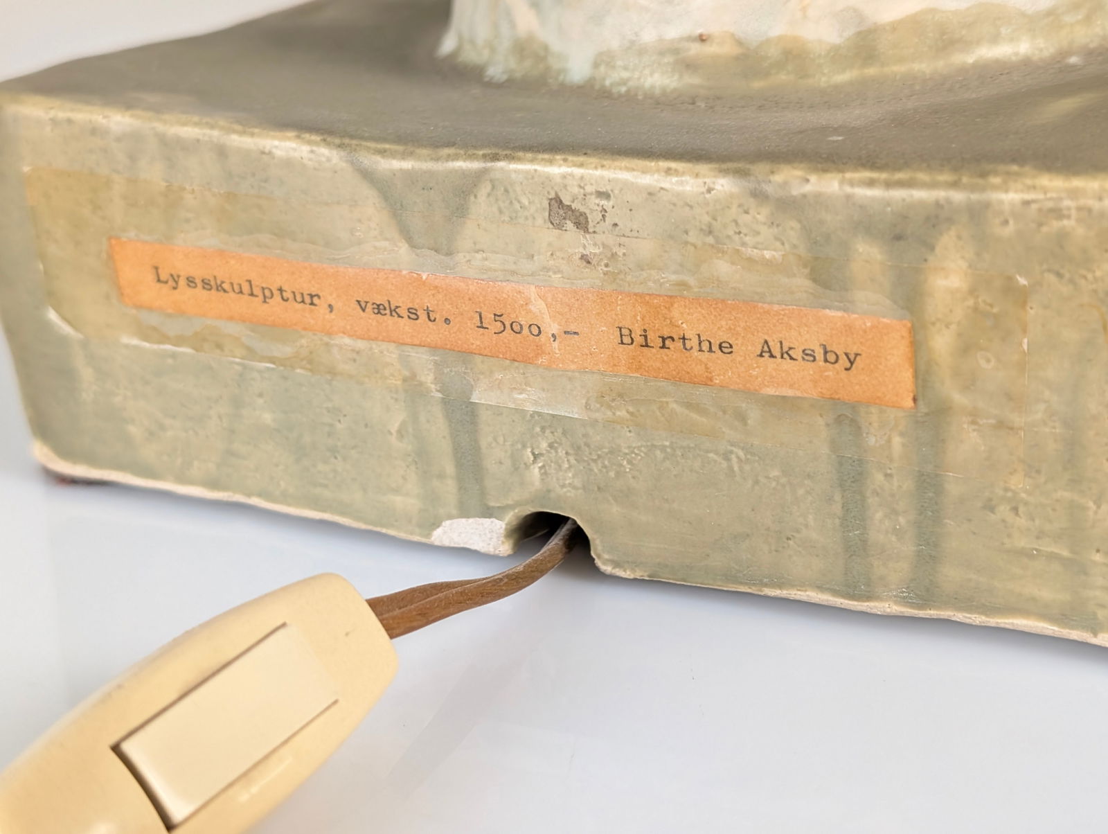 Glazed Ceramic Sculpture Lamp by Birthe Aksby - 12