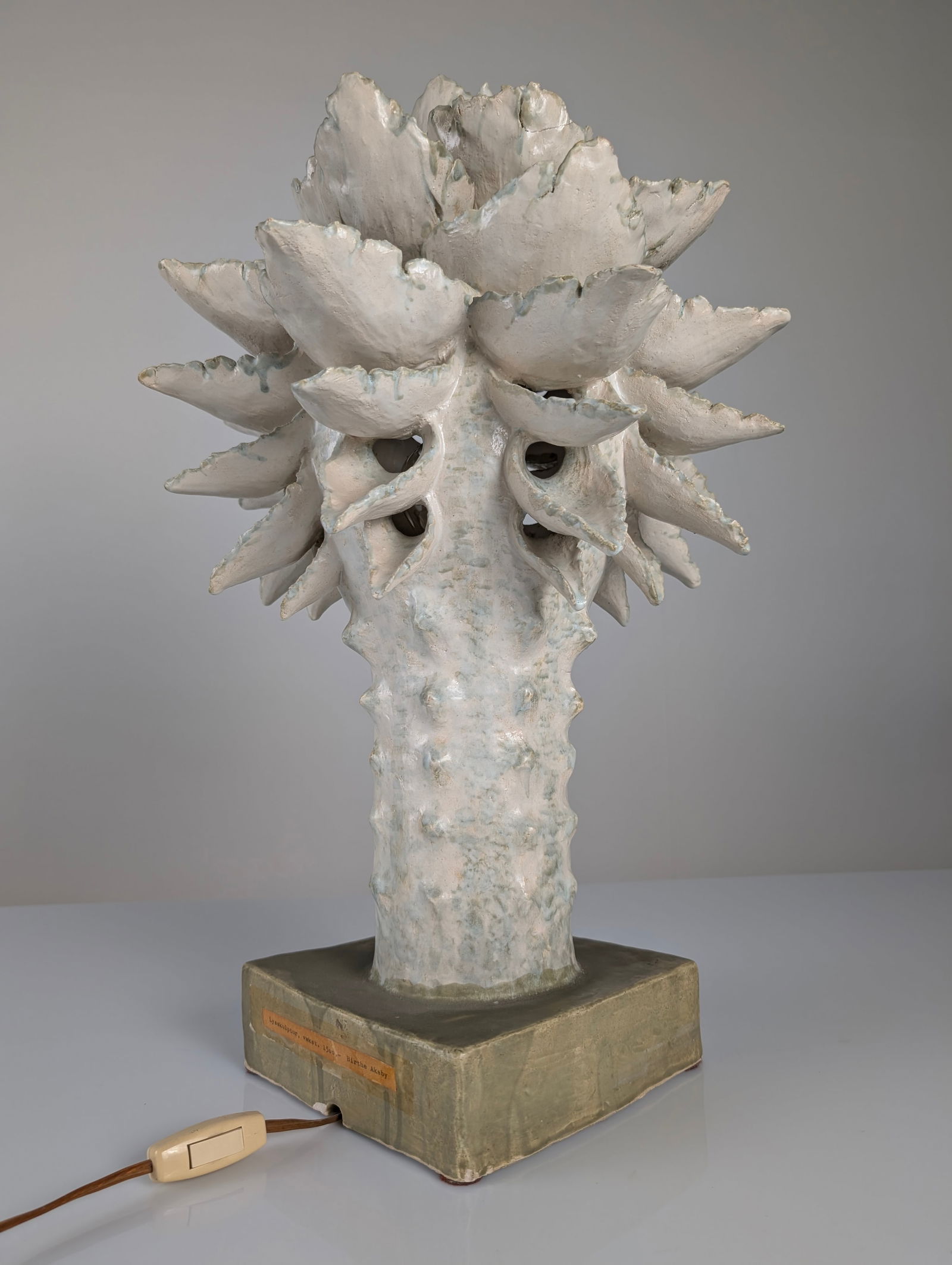 Glazed Ceramic Sculpture Lamp by Birthe Aksby - 13