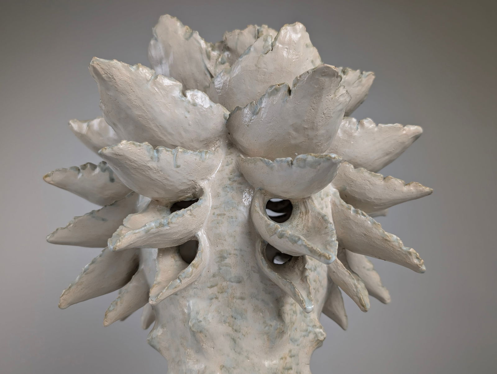 Glazed Ceramic Sculpture Lamp by Birthe Aksby - 14