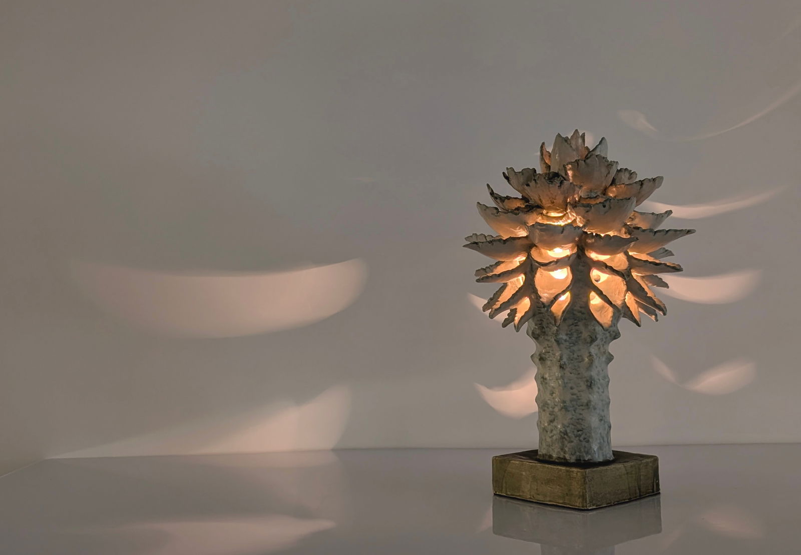 Glazed Ceramic Sculpture Lamp by Birthe Aksby - 16